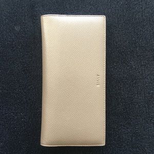 Bally LONG LEATHER WALLET Elephant Grey